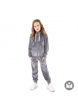 Timbo серый велюровый спортивный костюм для девочки Monica K063911